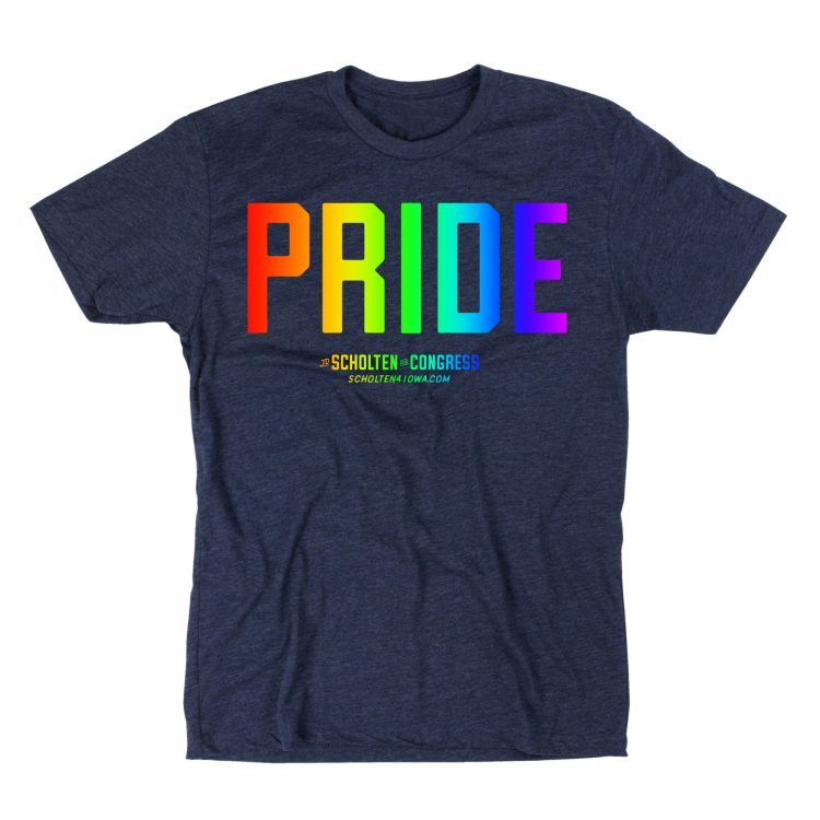J.D. Pride Shirt Rainbow Front